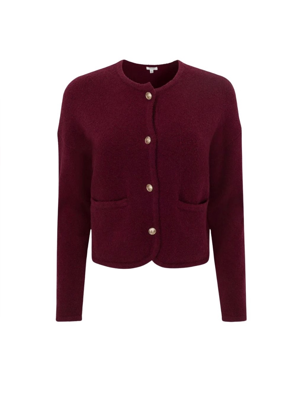 NWT Splendid x Cella Jane Boucle Cardigan Rosewood Burgundy Size M